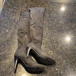 Knee-high black boots